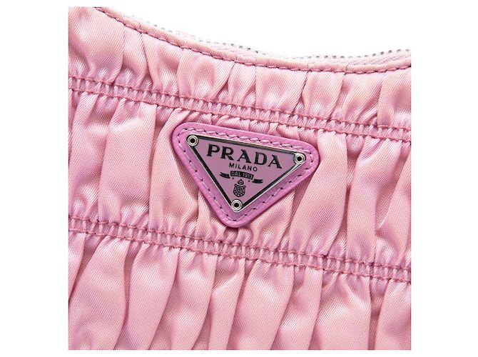 Bolsa de Ombro Prada Re Edition em Tessuto Gaufre rosa - vista 5