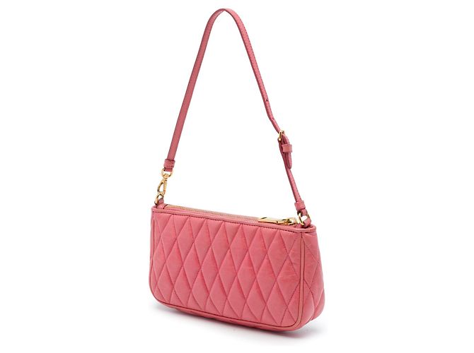 Borsa Miu Miu Pink Matelassé in nappa con catena Rosa - vista 2