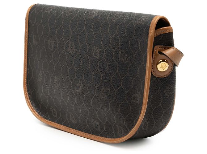 Borsa a tracolla Dior in tela rivestita honeycomb nera Nero - vista 2