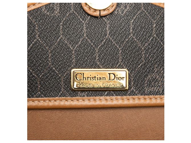 Borsa a tracolla Dior in tela rivestita honeycomb nera Nero - vista 5