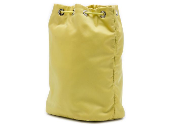Pochette à cordon Prada en Tessuto jaune - vue 2