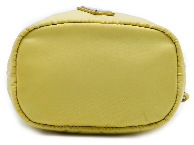 Pochette à cordon Prada en Tessuto jaune - vue 3