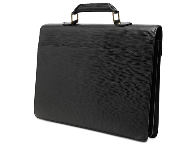 Louis Vuitton Black Epi Serviette Conseiller Preto - vista 2