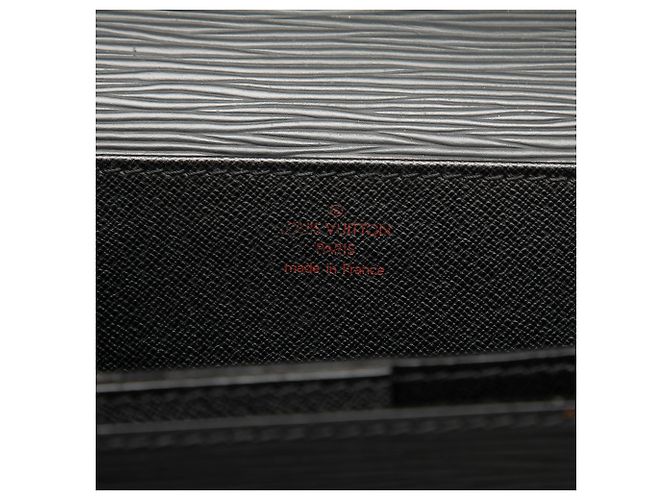 Louis Vuitton Black Epi Serviette Conseiller Preto - vista 5