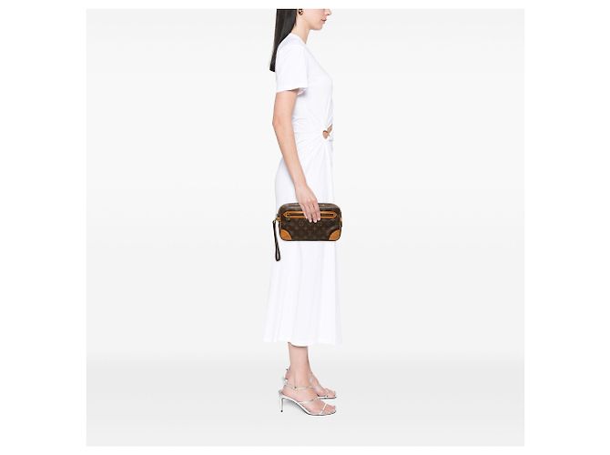Louis Vuitton Brown Monogram Marly Dragonne GM Castaño - vista 6