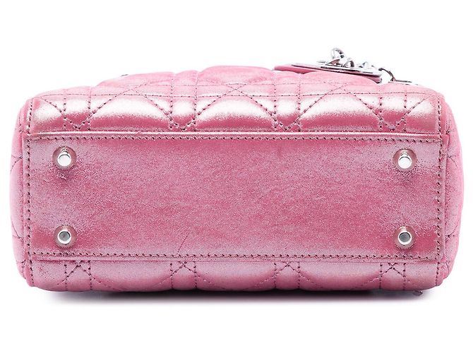 Autre Marque Dior Pink Mini Iridescent Lambskin Cannage Lady Dior - view 3