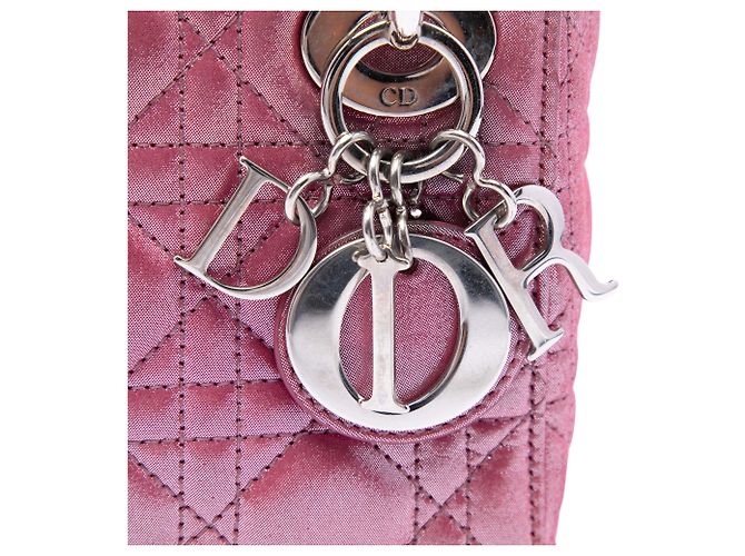 Autre Marque Dior Pink Mini Iridescent Lambskin Cannage Lady Dior - view 5