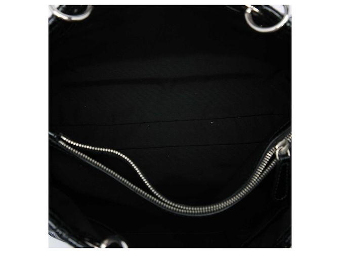 Autre Marque Dior Borsa Shopping Lady Dior Soft Grande in vernice nera Cannage Nero - vista 4