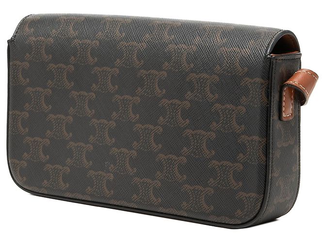 Céline Borsa a tracolla Claude in tela rivestita Triomphe marrone Celine Marrone scuro - vista 2