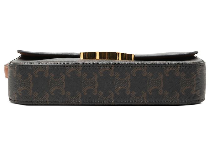 Céline Borsa a tracolla Claude in tela rivestita Triomphe marrone Celine Marrone scuro - vista 3