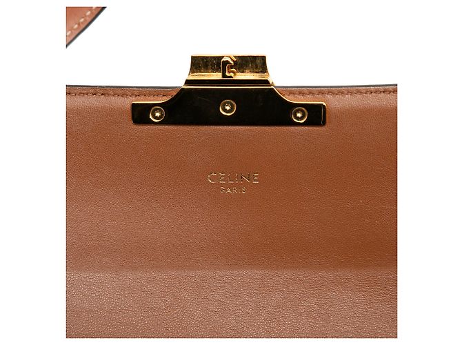 Céline Borsa a tracolla Claude in tela rivestita Triomphe marrone Celine Marrone scuro - vista 5