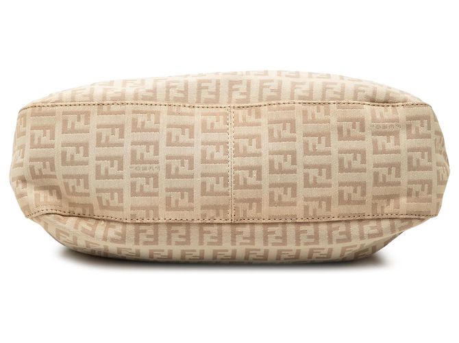 Borsa a tracolla Fendi Beige Zucchino Canvas - vista 3
