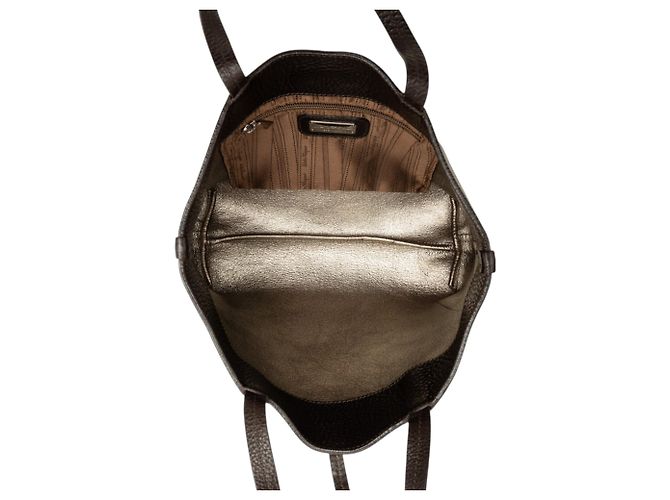 Salvatore Ferragamo Bolsa Ferragamo Gancini Bice em couro de bezerro granulado marrom Castanho escuro - vista 4