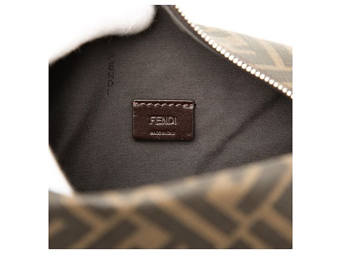 Fendi Kulturbeutel aus braunem Zucca Canvas - Ansicht 5