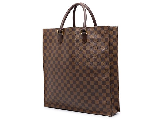 Louis Vuitton Brown Damier Ebene Sac Plat Castaño - vista 2