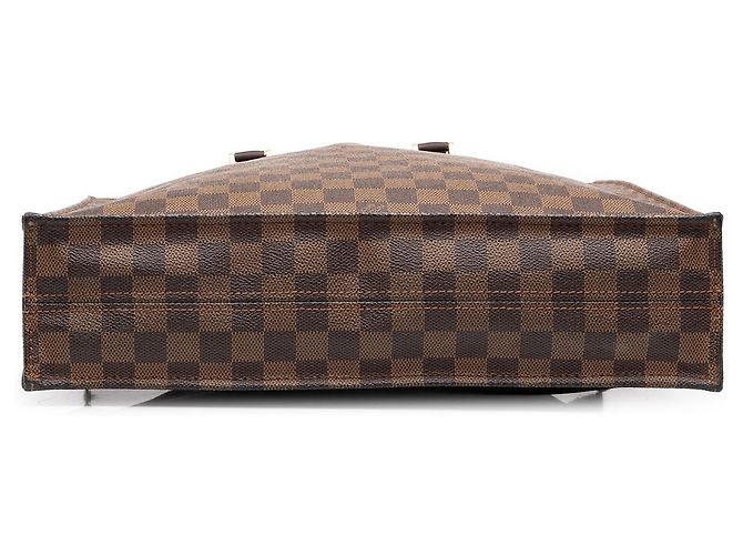 Louis Vuitton Brown Damier Ebene Sac Plat Castaño - vista 3
