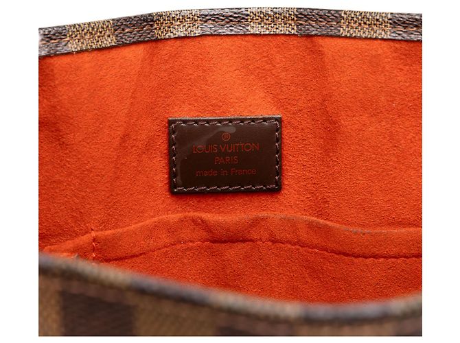 Louis Vuitton Brown Damier Ebene Sac Plat Castaño - vista 5