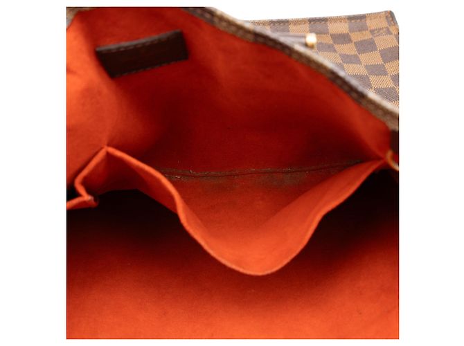 Louis Vuitton Brown Damier Ebene Sac Plat Castaño - vista 6