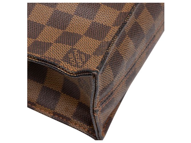 Louis Vuitton Brown Damier Ebene Sac Plat Castaño - vista 7