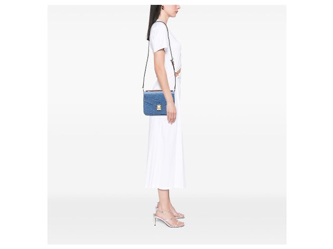 Louis Vuitton Blue Epi Denim and Reverse Monogram Pochette Metis Blau - Ansicht 6