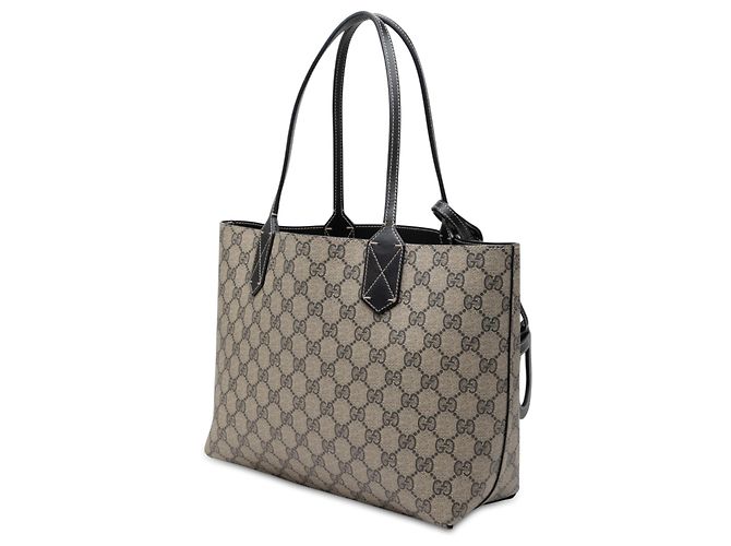 Gucci Beige Small GG Supreme Wendbare Tote Bag - Ansicht 2