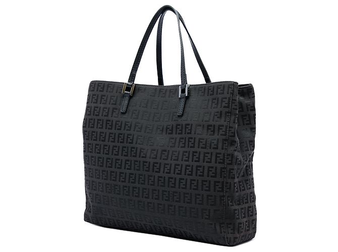 Fendi Shopper aus schwarzem Zucchino-Canvas - Ansicht 2