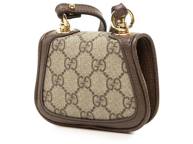 Tarjetero con correa Gucci Beige GG Supreme Blondie - vista 2