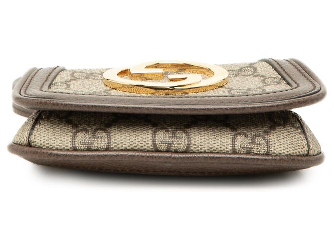 Tarjetero con correa Gucci Beige GG Supreme Blondie - vista 3