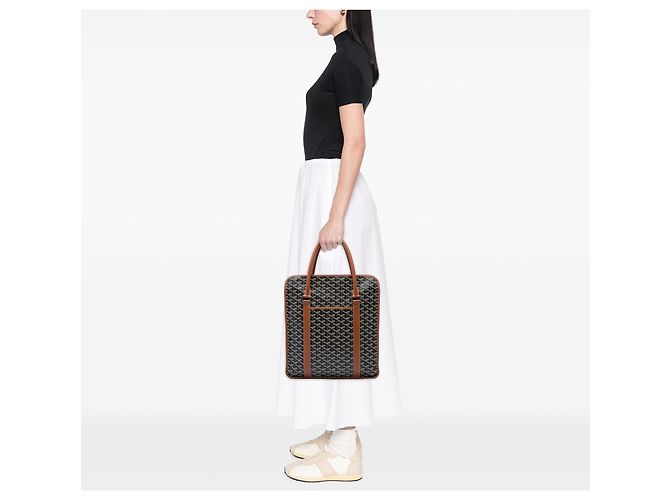 Goyard Black Goyardine Bourgogne Negro - vista 5