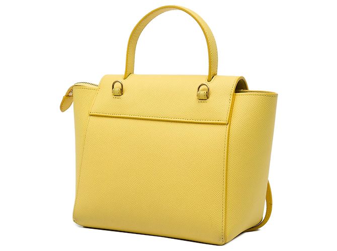 Belt Bag Céline Celine Bolsa de Cintura Nano em Pele de Bezerro Grão Amarela Amarelo - vista 2