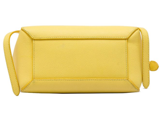 Belt Bag Céline Celine Bolsa de Cintura Nano em Pele de Bezerro Grão Amarela Amarelo - vista 3