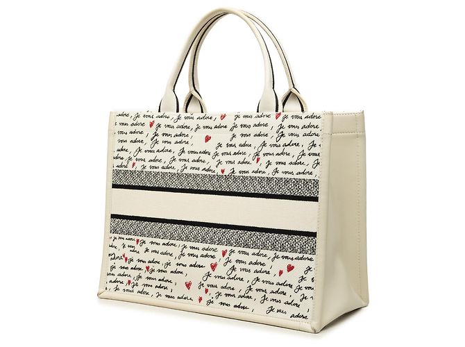 Autre Marque Dior Book Tote Medium Dioramour Je Vous Adore Weiß - Ansicht 2