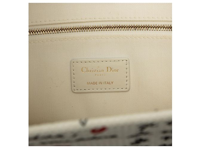 Autre Marque Dior Book Tote Medium Dioramour Je Vous Adore Weiß - Ansicht 5