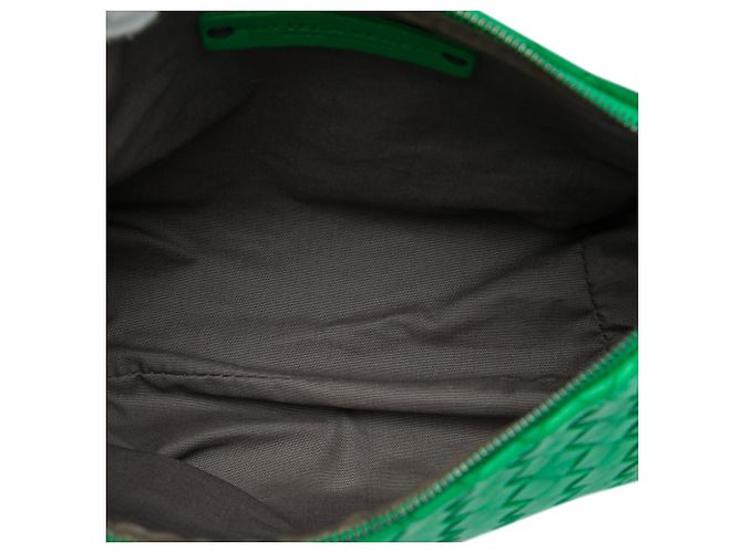 Borsa a tracolla Bottega Veneta in Nappa Intrecciato verde - vista 4
