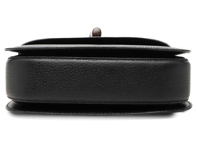 Gucci Black Small Grained Calfskin Bamboo Night Negro - vista 3