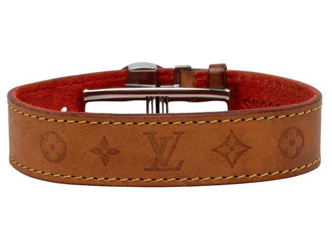 Bracciale dei Desideri Louis Vuitton Monogramme Brown Vachetta Marrone Marrone chiaro - vista 3