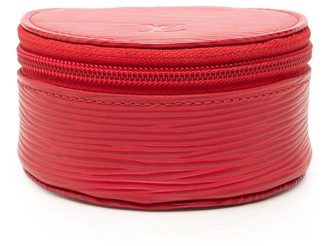 Louis Vuitton Red Epi Ecrin Bijoux Travel Jewelry Case Vermelho - vista 3