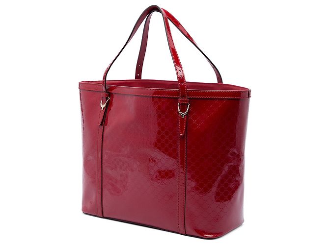 Gucci Nice Tote aus rotem Microguccissima Lackleder - Ansicht 2