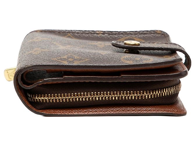 Portefeuille Compact Zip Monogram Marron Louis Vuitton - vue 3