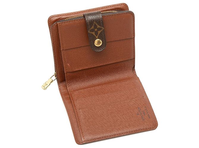 Portefeuille Compact Zip Monogram Marron Louis Vuitton - vue 4