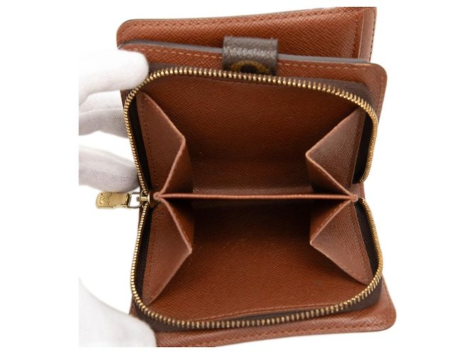 Portefeuille Compact Zip Monogram Marron Louis Vuitton - vue 5