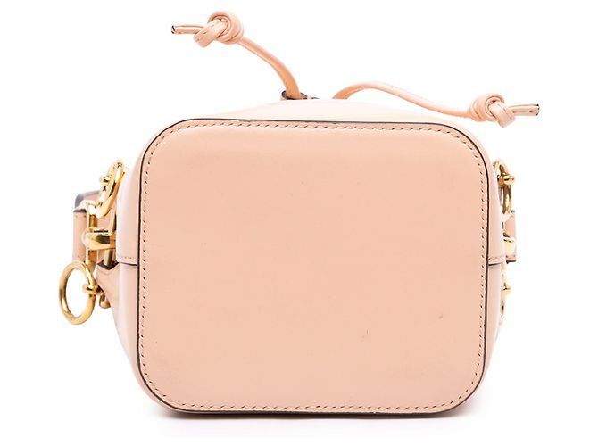 Borsa secchiello Fendi Mon Tresor Mini in pelle di vitello rosa - vista 3