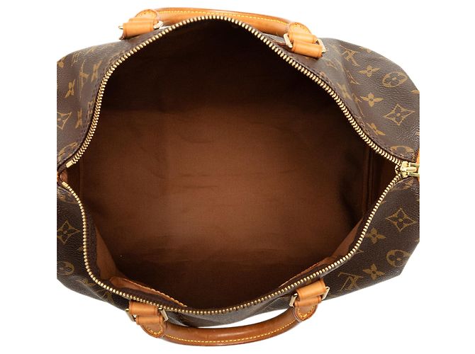 Louis Vuitton Brown Monogram Speedy 35 Castaño - vista 4