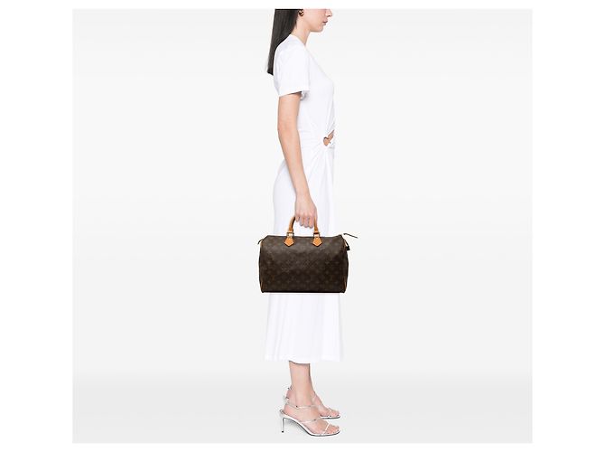 Louis Vuitton Brown Monogram Speedy 35 Castaño - vista 8