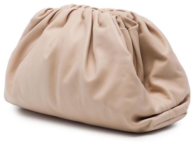 Bottega Veneta The Pouch in lambskin marrone Beige - vista 2