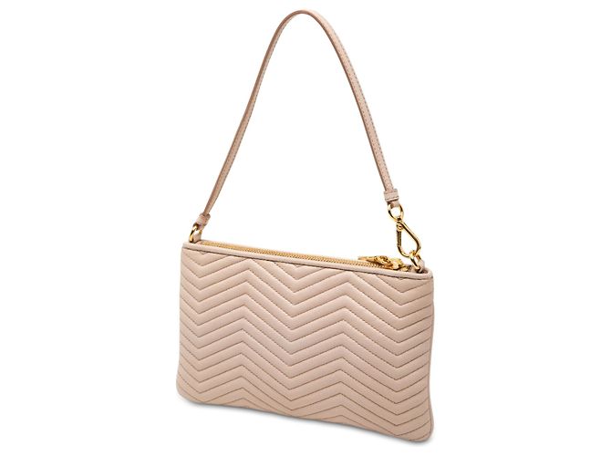 Borsa a tracolla Prada Beige Soft Calf Impunture Diagramme con fiocco - vista 2