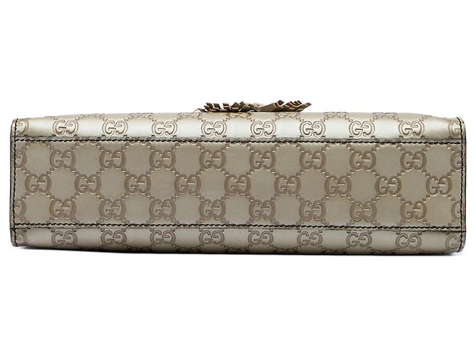 Borsa a tracolla Gucci Gold Medium Guccissima Emily - vista 3