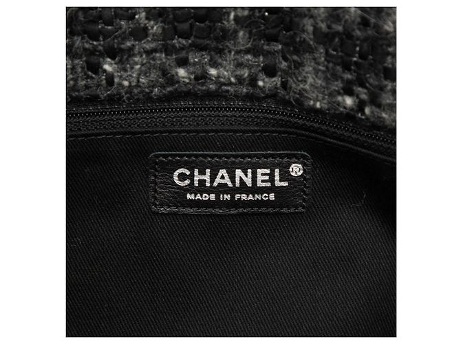Chanel Black CC Tweed Top Handle Flap Noir - vue 5