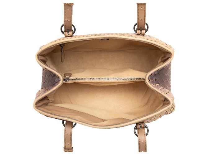 Borsa Bottega Veneta Small Nappa Gradient Intrecciato Beige - vista 4