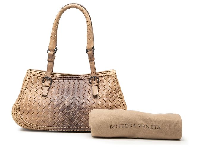 Borsa Bottega Veneta Small Nappa Gradient Intrecciato Beige - vista 7